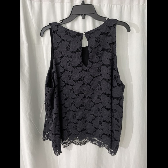 NWT 14th & Union Lace‎ Swing Tank in Grey Ebony [ PLUS SZ 2X ] - Picture 7 of 12